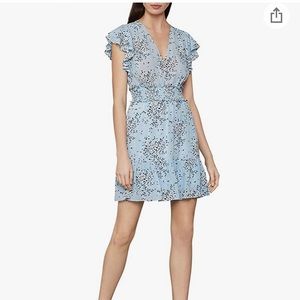 Bcbg powder blue floral dress size m